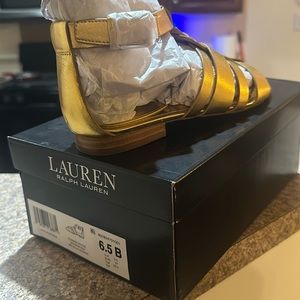 Ralph Lauren Gold sandals